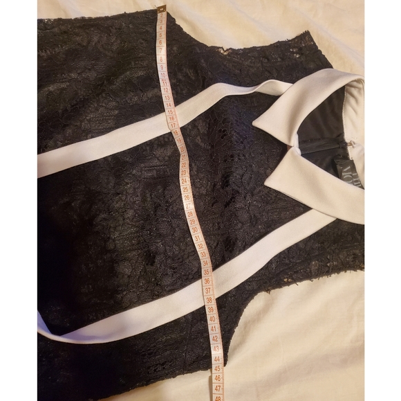 Little Black Dress A-Line Ribbon Tie White Collar Sleeveless - Picture 8 of 8